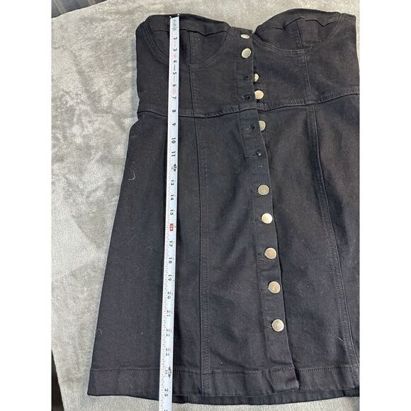 NWT Reformation Nikki Strapless Bustier Mini Dress Black sz 10 - Picture 7 of 10